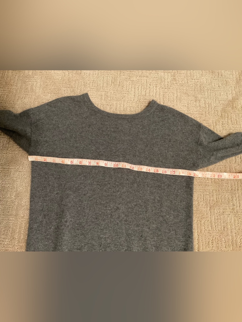 🩶 Hammacher Schlemmer Gray 100% Cashmere Sweater M/L EUC Old Money Minimalist - Picture 7 of 9